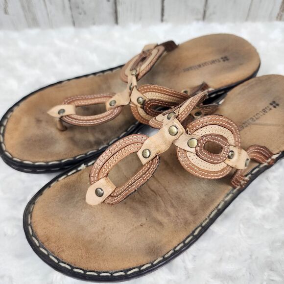 Naturalizer Theyer Leather Sandals Brown Size 8 - Picture 4 of 10